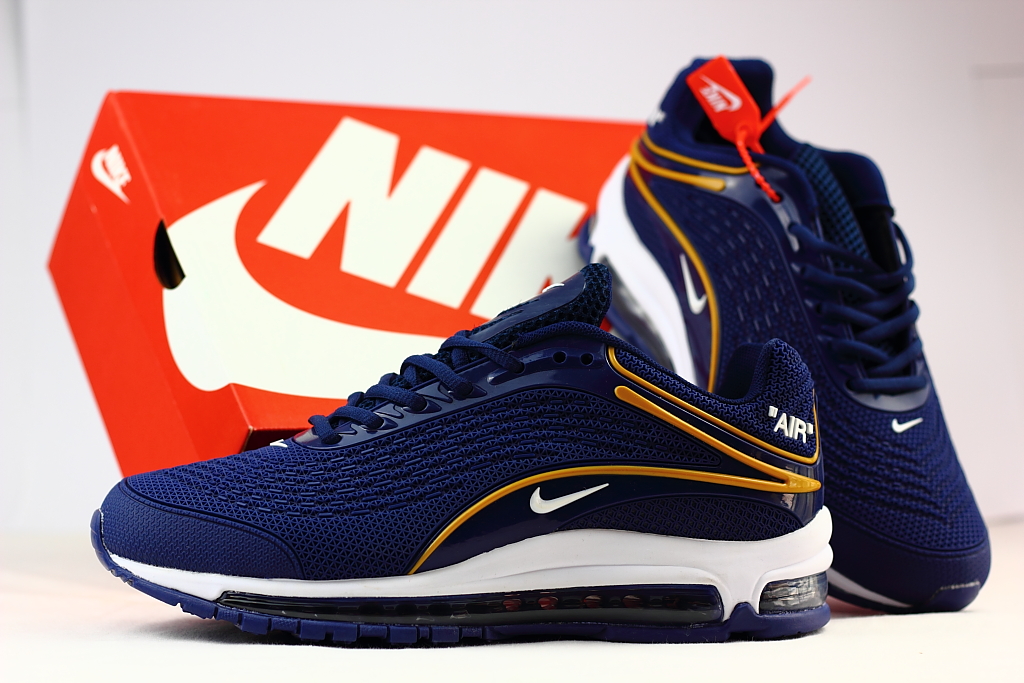 2018 Men Nike Air Max Deluxe OG 1999 Blue Yellow Shoes